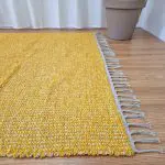 Large Mustard Yellow Cream Rug - 150x200cm - Traditional Rug