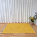 large mustard yellow carpet