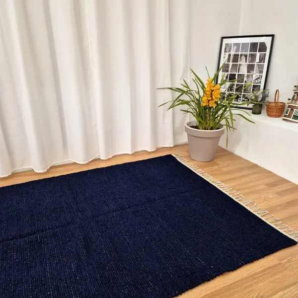 Large Dark Blue Rug - 150x200cm - Traditional Rug