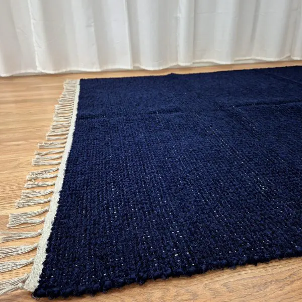 Large Dark Blue Rug - 150x200cm - Traditional Rug