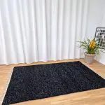 Large Black Silver Glitter Rug - 150x200cm - Traditional Rug