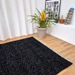 Large Black Silver Glitter Rug - 150x200cm - Traditional Rug