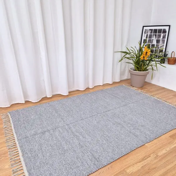 Large Light Grey Rug - 150x200cm - Traditional Rug