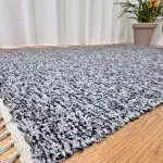 Large Black Grey Silver Glitter Rug - 150x200cm - Traditional Rug