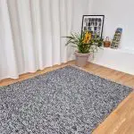 Large Black Grey Silver Glitter Rug - 150x200cm - Traditional Rug