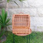 Wicker Pet Carrier With Cute Cushion