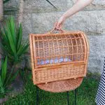 Large Wicker Pet Carrier Basket With Cushion