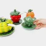 Ceramic Sugar Bowl - Fruits and Vegetables Shaped