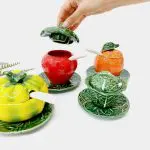 Ceramic Sugar Bowl - Fruits and Vegetables Shaped