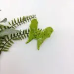 green ceramic butterfly
