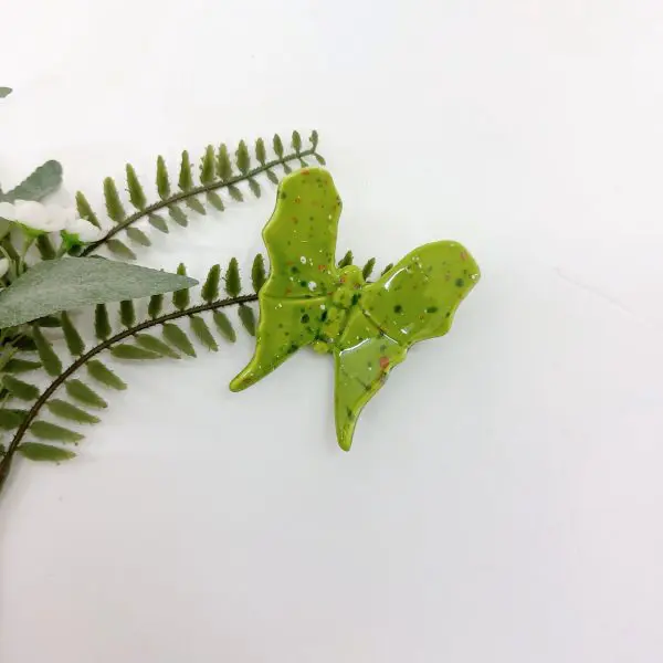 green ceramic butterfly