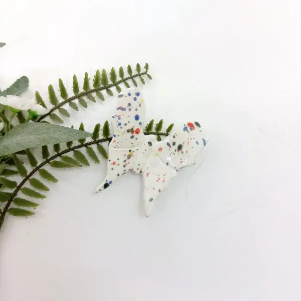 white and colorful butterfly