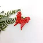 handcrafted butterfly red