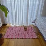Small Pink and Red Rug - 50x100cm - Soft Rug
