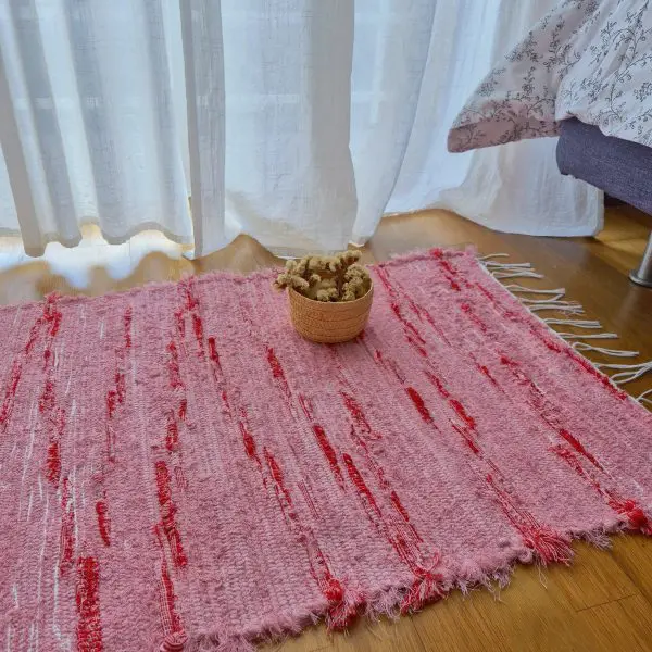 Small Pink and Red Rug - 50x100cm - Soft Rug