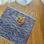 Mini Blue and Red Rug - 50x50cm - Soft Rug