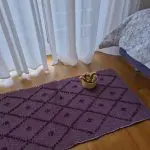Small Purple Grape Rug - 50x100cm - Knotted Rug