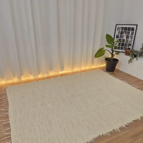 Extra Large Cream Rug - 170x240cm - Soft Rug