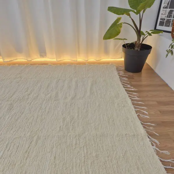 Extra Large Cream Rug - 170x240cm - Soft Rug