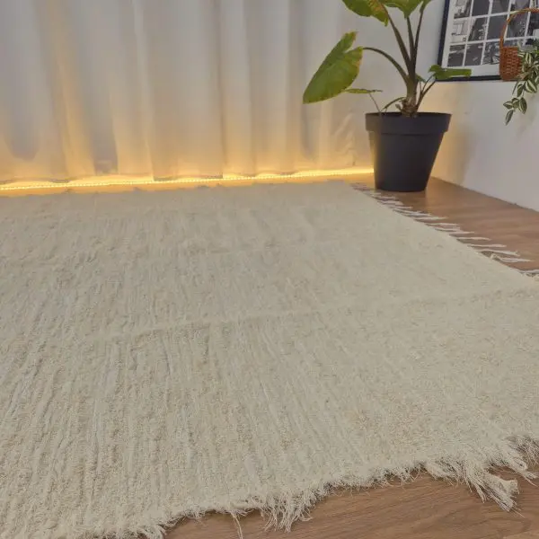 Extra Large Cream Rug - 170x240cm - Soft Rug