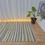 Large Camel White Green Rug - 150x200cm - Traditional Rug