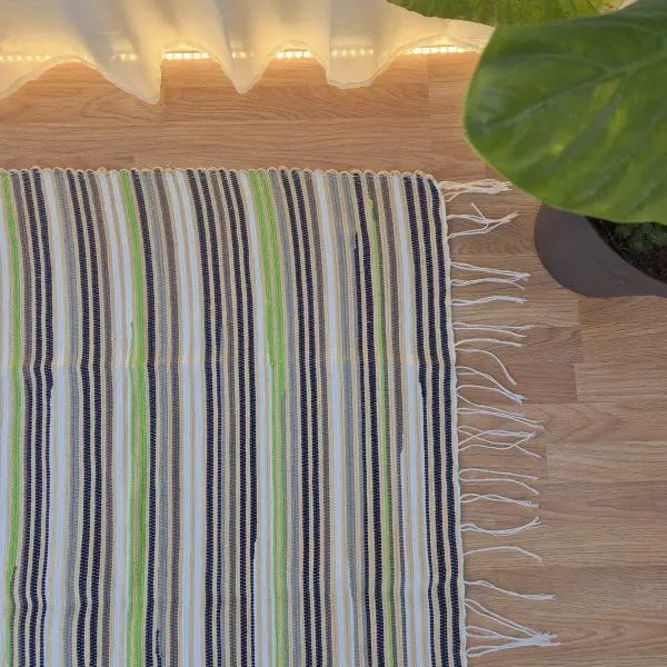 Large Camel White Green Rug - 150x200cm - Traditional Rug