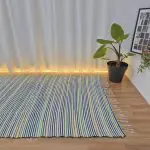 Large White Black Green Yellow Rug - 150x200cm - Traditional Rug