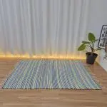 Large White Black Green Yellow Rug - 150x200cm - Traditional Rug