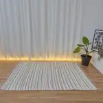 Large White Pink Beige Rug - 150x200cm - Traditional Rug