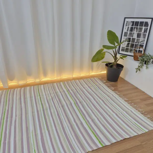 Large White Pink Beige Rug - 150x200cm - Traditional Rug