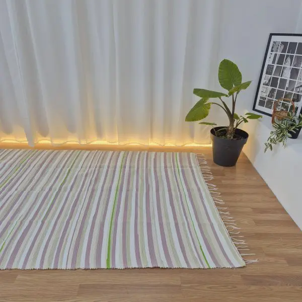 Large White Pink Beige Rug - 150x200cm - Traditional Rug