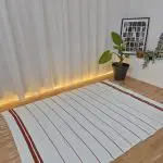 Large White and Terracotta Rug - 150x200cm - Traditional Rug