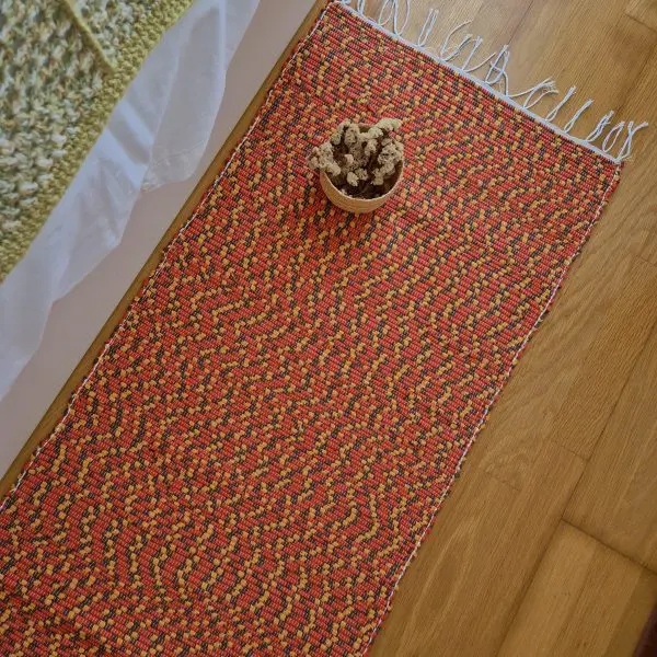 Long Runner Orange Brown Yellow - 50x300cm - Traditional Rug
