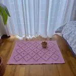 Small Pink Rug - 50x90cm - Knotted Rug