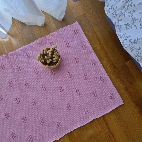 Small Pink Rug - 50x90cm - Knotted Rug