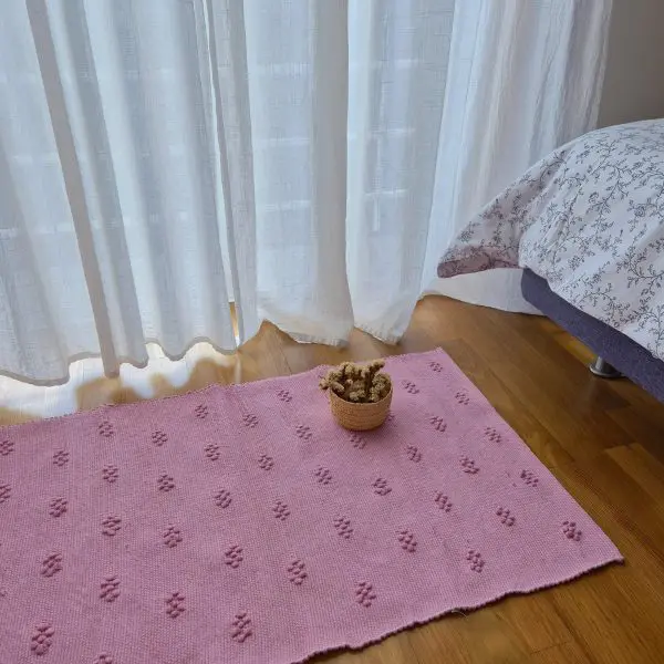 Small Pink Rug - 50x90cm - Knotted Rug