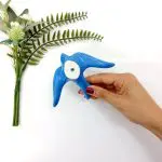 Glazed Azure Blue Swallows Wall Hanging Decor