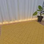 Large Mustard Yellow Knotted Rug - 150x200cm - Knotted Rug
