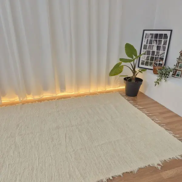 Extra Large Cream Rug - 170x240cm - Soft Rug