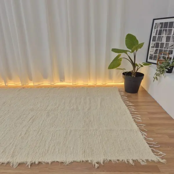 Extra Large Cream Rug - 170x240cm - Soft Rug