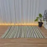 Large Camel White Green Rug - 150x200cm - Traditional Rug