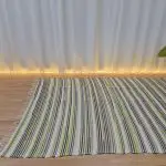 Large Camel White Green Rug - 150x200cm - Traditional Rug
