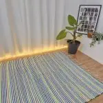 Large White Black Green Yellow Rug - 150x200cm - Traditional Rug