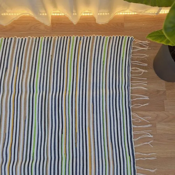 Large White Black Green Yellow Rug - 150x200cm - Traditional Rug