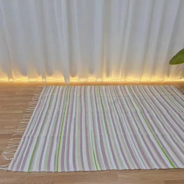 Large White Pink Beige Rug - 150x200cm - Traditional Rug