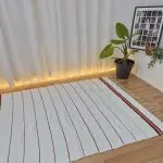 Large White and Terracotta Rug - 150x200cm - Traditional Rug