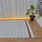 Large White and Terracotta Rug - 150x200cm - Traditional Rug