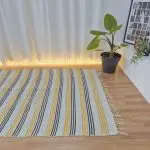 Large Yellow Black Blue Rug - 150x200cm - Traditional Rug