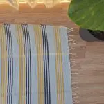 Large Yellow Black Blue Rug - 150x200cm - Traditional Rug