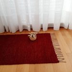 Small Red Wine Rug - 60x110cm - Ring Line Rug